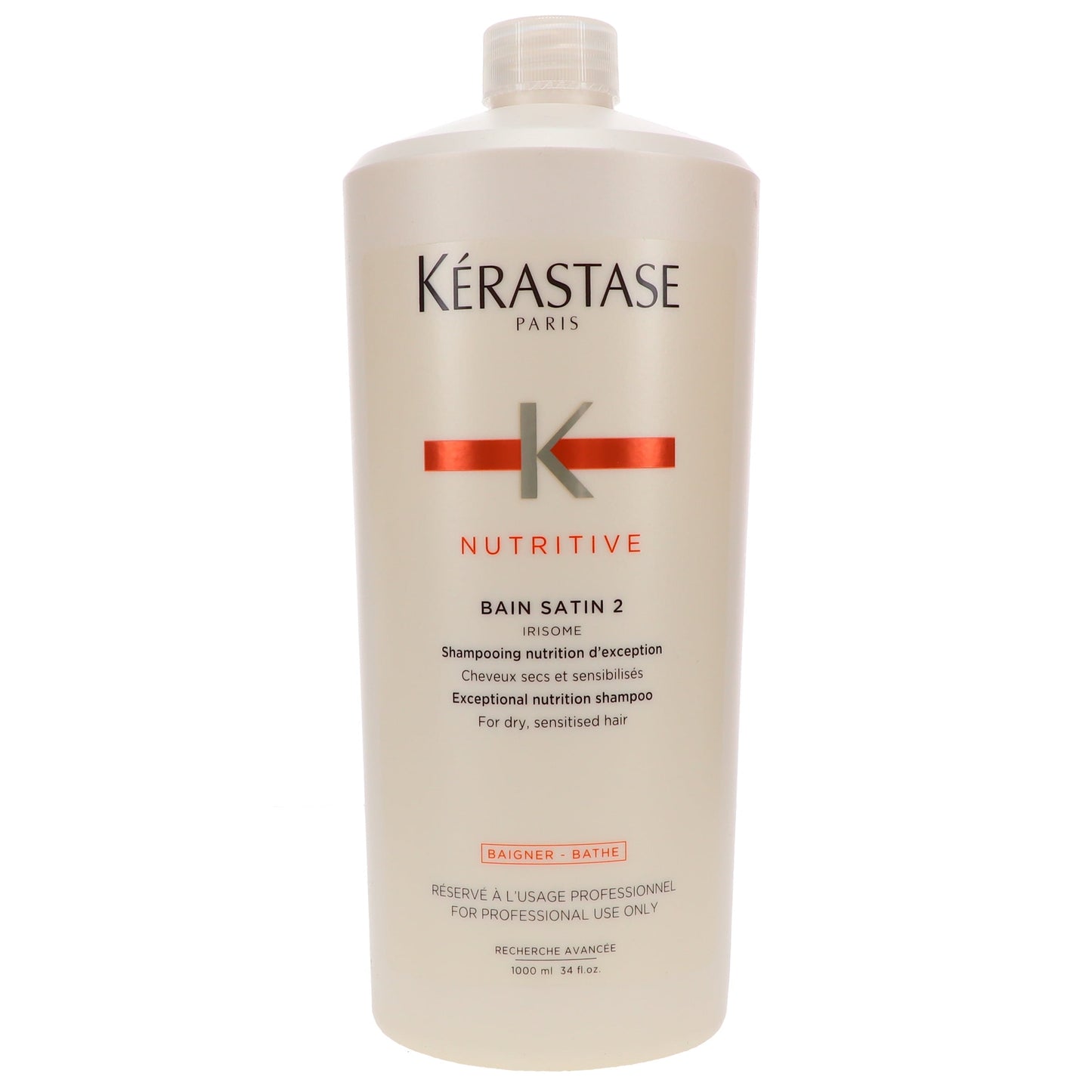 Kerastase Nutritive Bain Satin 2 Complete Nutrition Shampoo - 33.8 oz