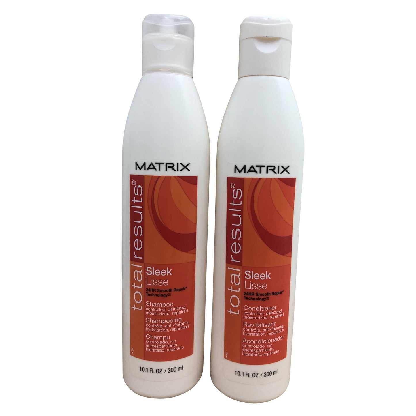 Matrix Total Results Sleek Lisse Shampoo & Conditioner Set Frizz Prone Hair 10.1 OZ