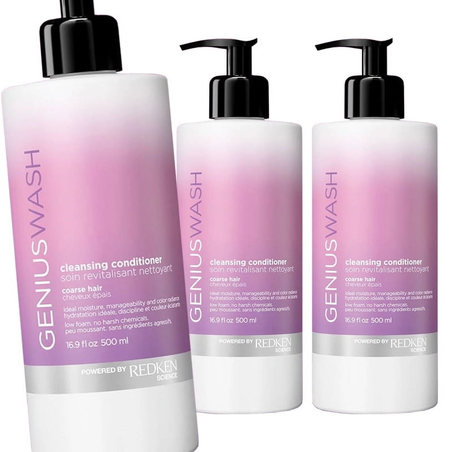 Redken Genius Wash Cleansing Conditioner - 16.9 oz (2 Pack)