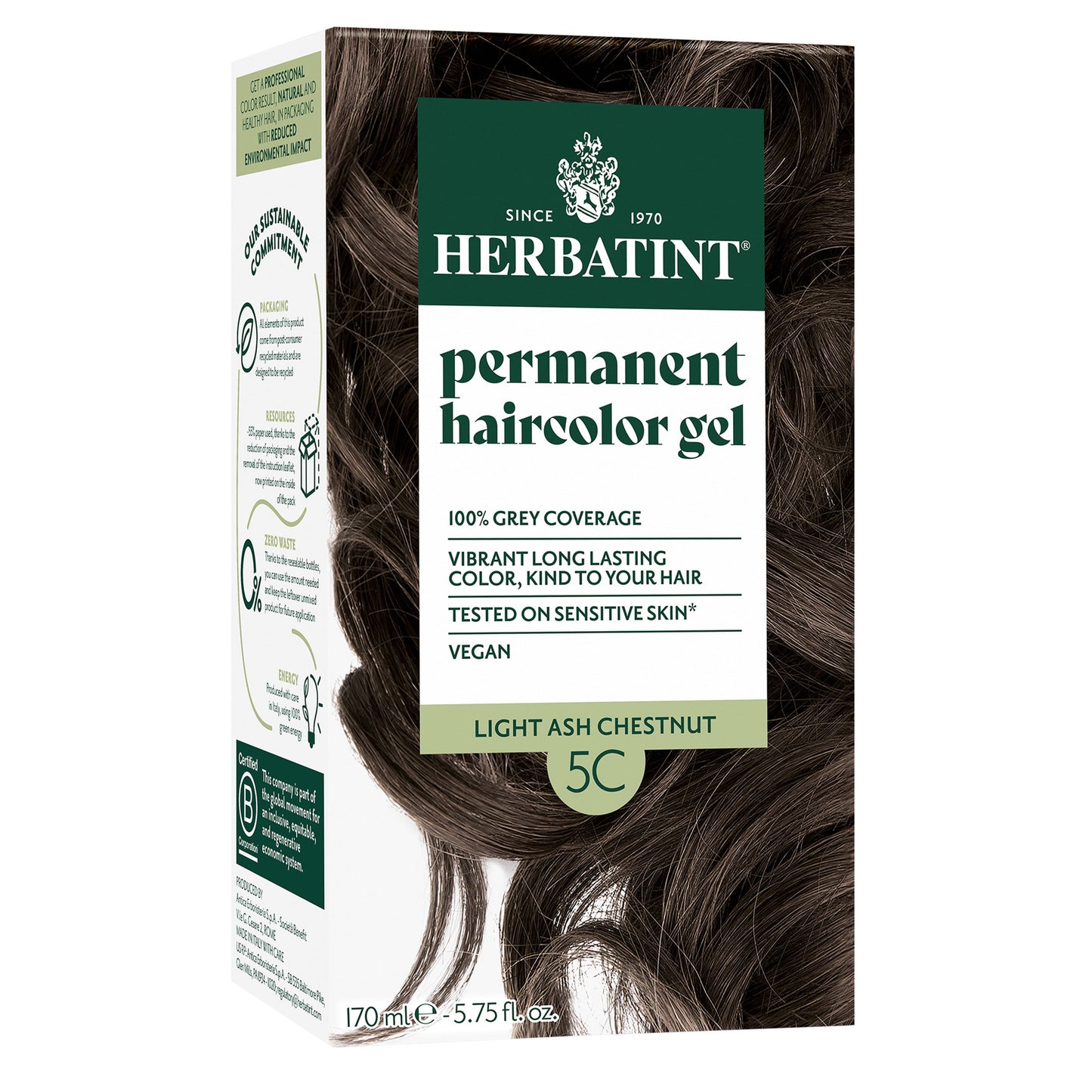 Herbatint Permanent Haircolor Gel - 4.56 oz - 5C Light Ash Chestnut