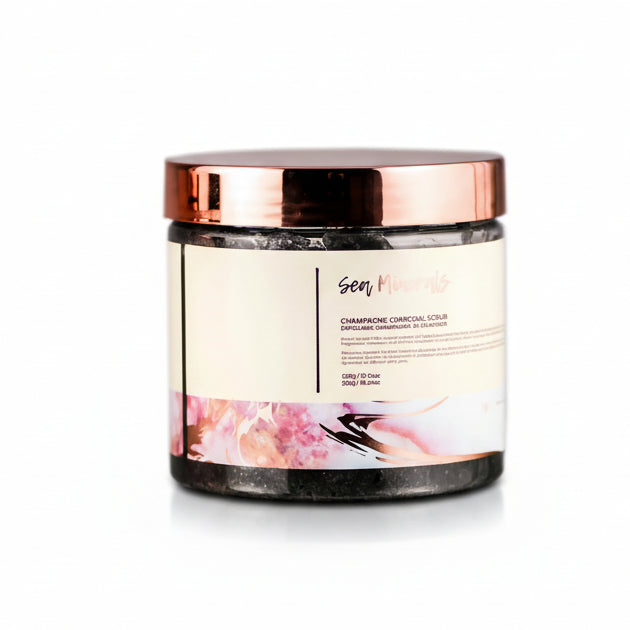 Manna Kadar Relax Sea Minerals Champagne Charcoal Scrub - 18.34 oz