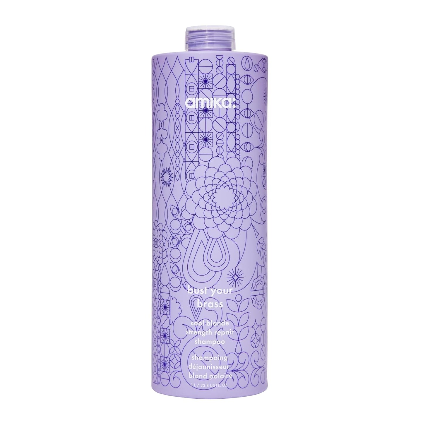 Amika Bust Your Brass Cool Blonde Strength Repair Shampoo - 33.8 oz
