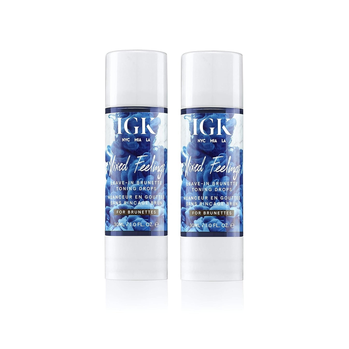 IGK Mixed Feelings Leave-In Brunette Toning Drops - 1.0 oz (2 pack)