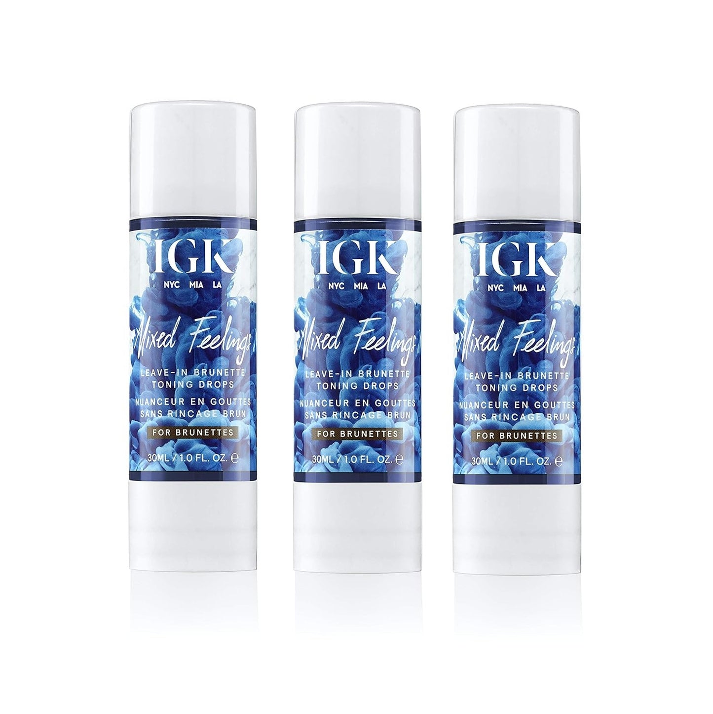 IGK Mixed Feelings Leave-In Brunette Toning Drops - 1.0 oz (3 pack)