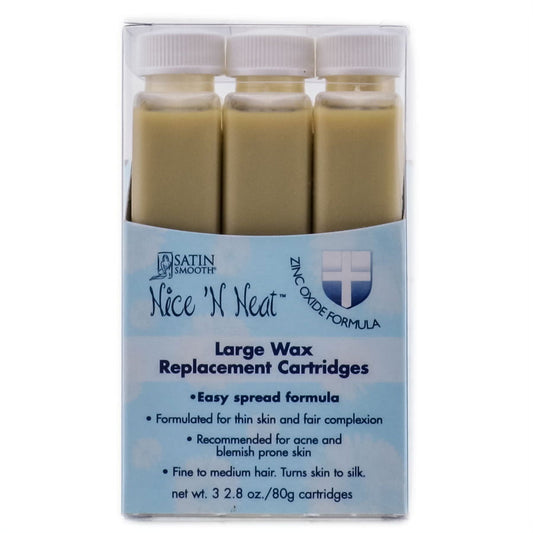Satin Smooth Nice N Neat - Large Wax Replacement Cartridges (Size : 3 Piece - 2.8 oz)