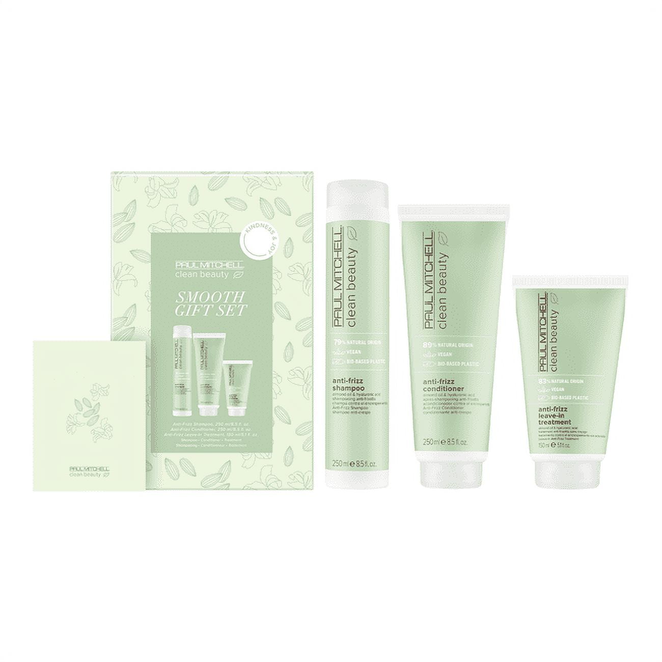 Paul Mitchell Clean Beauty Smooth Gift Set - Shampoo, Conditioner, Leave-in Treatment