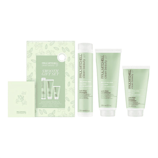 Paul Mitchell Clean Beauty Smooth Gift Set - Shampoo, Conditioner, Leave-in Treatment