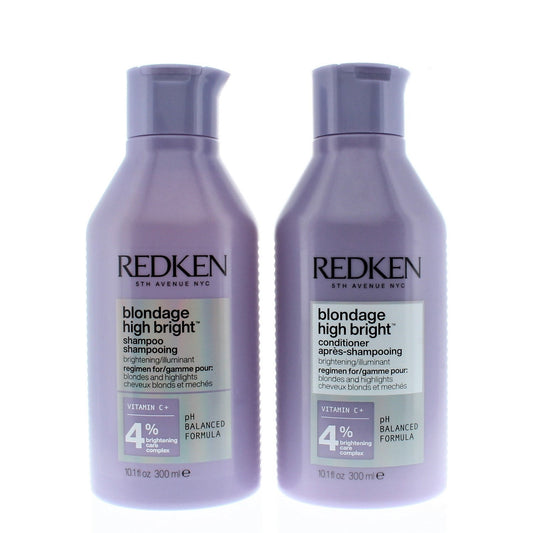 Redken Blondage High Bright Shampoo and Conditioner 4% Brightening Care Complex Set - 10.1oz each