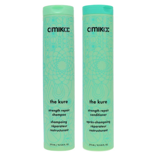 Amika The Kure Strength Repair Shampoo and Conditioner 9.2oz Combo Set