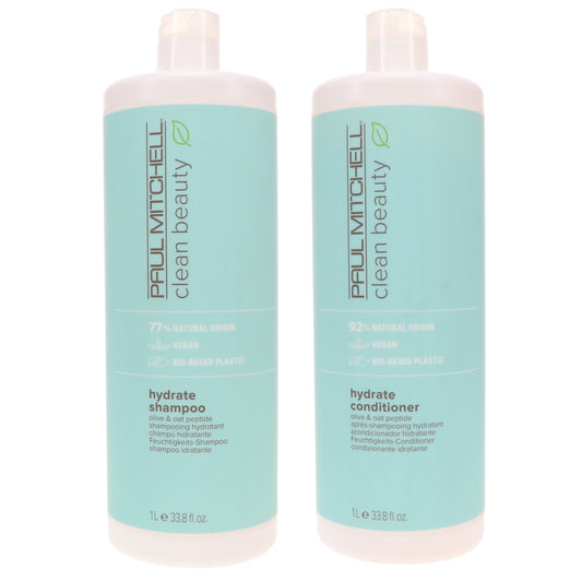 Paul Mitchell Clean Beauty Hydrate Shampoo and Conditioner - 33.8 oz each