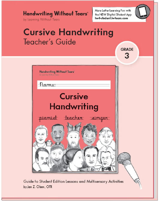 Learning Without Tears - Cursive Handwriting Teacher's Guide, Current Edition - 3rd Grade Writing Book