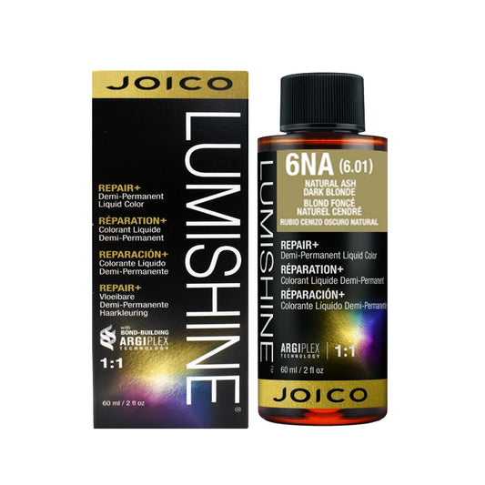 Joico Lumishine Demi Permanent Liquid Hair Color - 2.0 oz - 6NA Natural Ash Dark Blonde