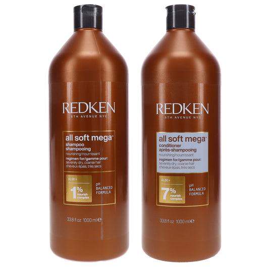 Redken All Soft Mega Shampoo and Conditioner - 33.8 oz each