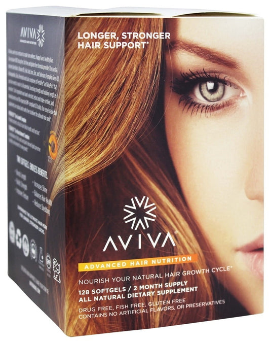 Aviva Hair Advanced Hair Nutrition 60 Day Supply - 128 Softgels