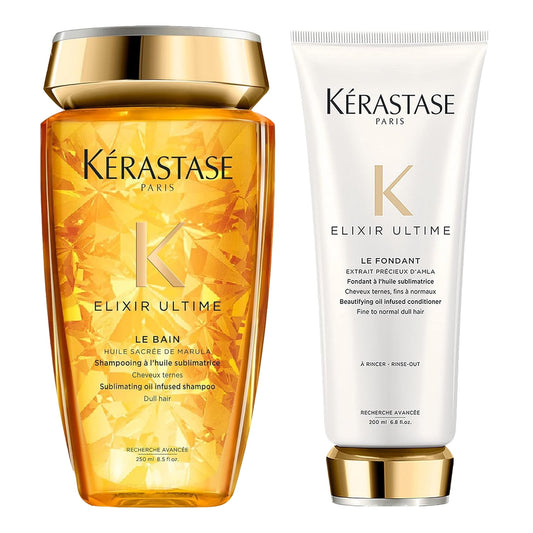 Kerastase Elixir Ultime Le Bain Shampoo and Le Fondant Conditioner -  8.5 oz / 6.8 oz