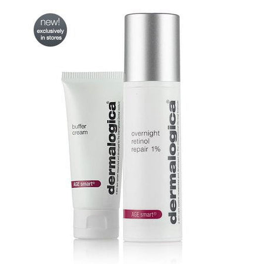 Dermalogica Age Smart Overnight Retinol Repair 1% - 0.85 oz- w/ Buffer Cream - 0.5oz