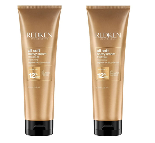 Redken All Soft Heavy Cream Hair Treatment, 8.5 oz (Pack of 2)