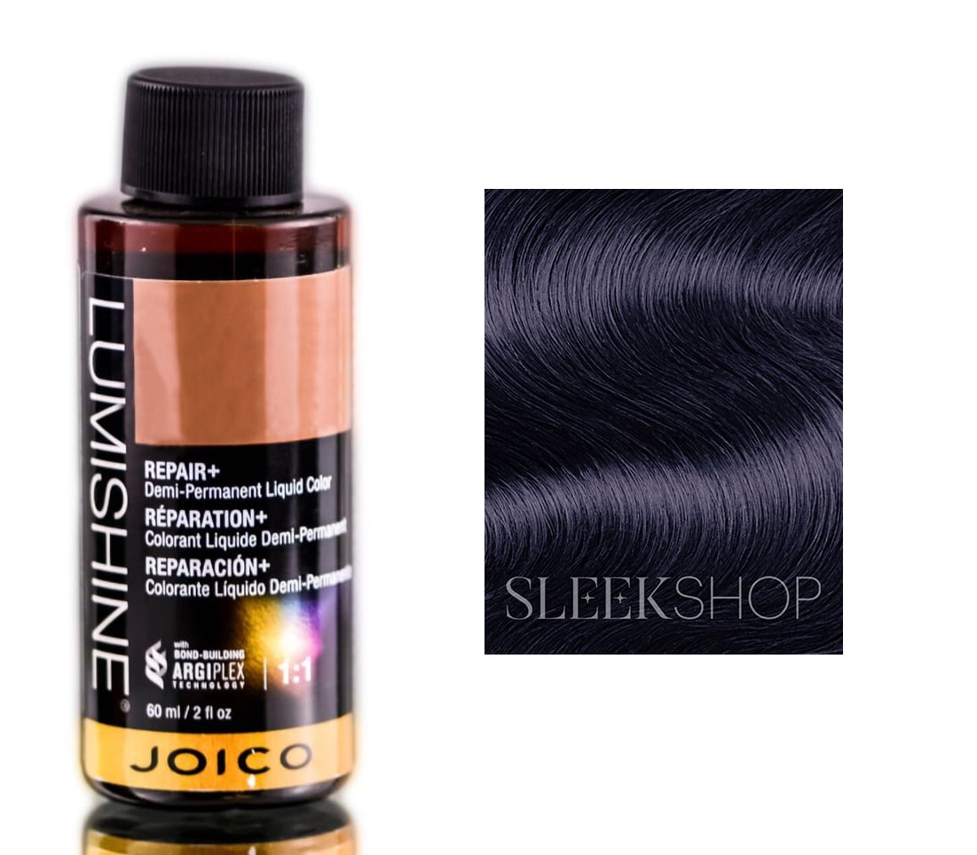 Joico Lumishine Demi Permanent Liquid Hair Color - 2.0 oz - 1NV Natural Violet Black