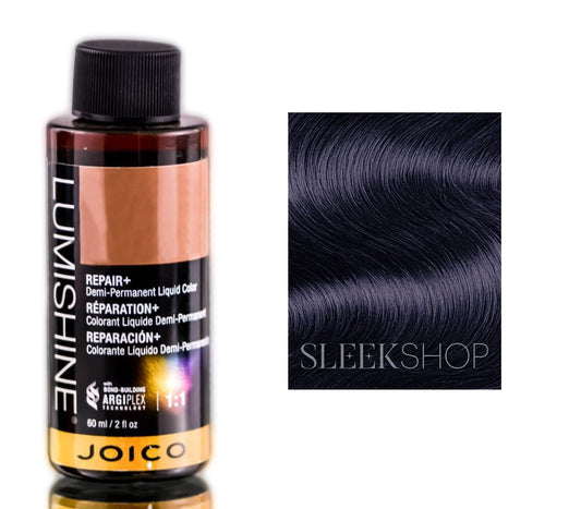 Joico Lumishine Demi Permanent Liquid Hair Color - 2.0 oz - 1NV Natural Violet Black