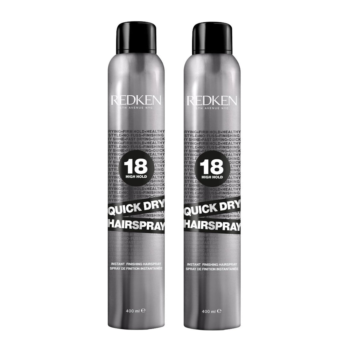 Redken Quick Dry 18 High Hold Instant Finishing Hairspray - 400ml (2 pack)