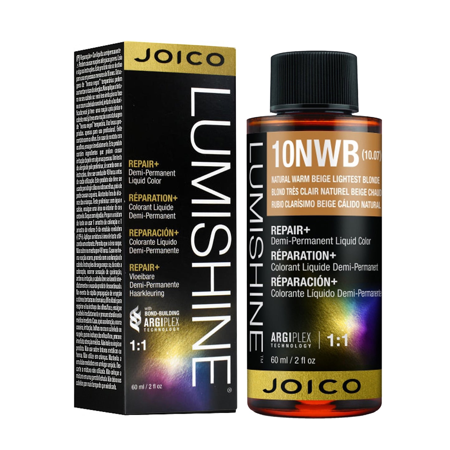 Joico Lumishine Demi Permanent Liquid Hair Color - 2.0 oz - 10NWB Natural Warm Beige Lightest Blonde