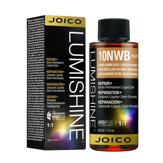 Joico Lumishine Demi Permanent Liquid Hair Color - 2.0 oz - 10NWB Natural Warm Beige Lightest Blonde