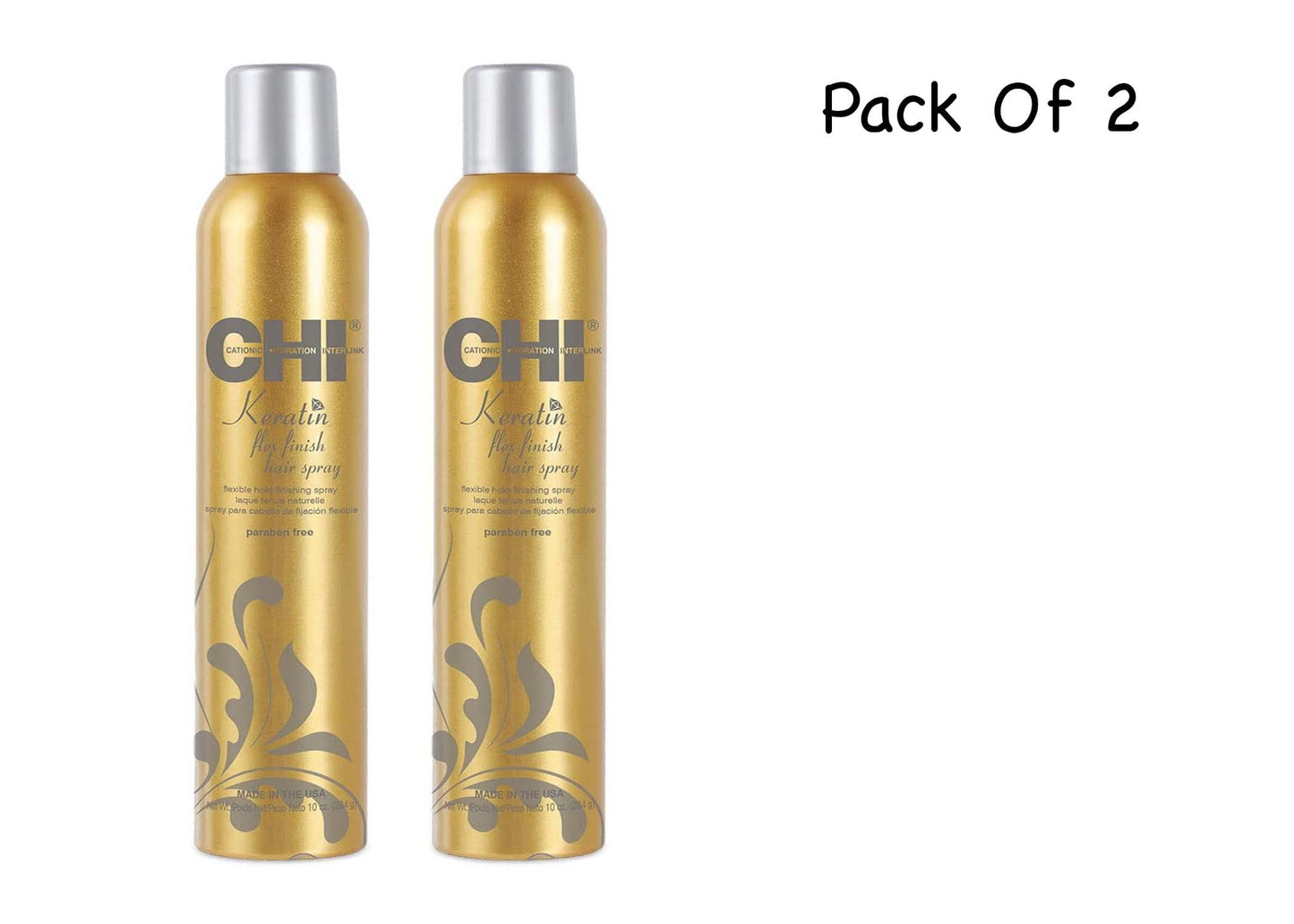 CHI Keratin Flex Finish Hair Spray - 10.0 oz (2 pack)