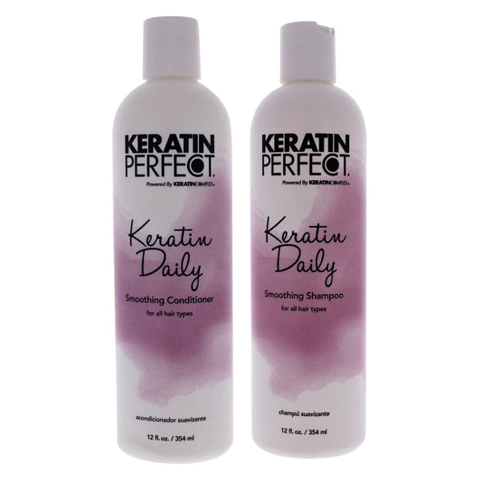 Keratin Perfect Keratin Daily Smoothing Shampoo and Conditioner Set - 12.0 oz each