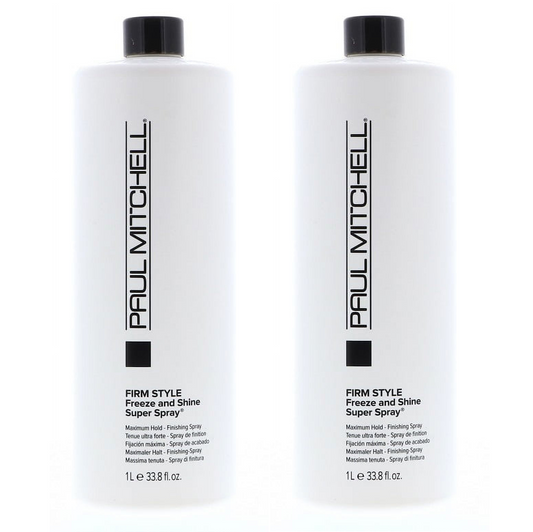 Paul Mitchell Freeze & Shine Super Spray - 33.8 oz (2 pack)