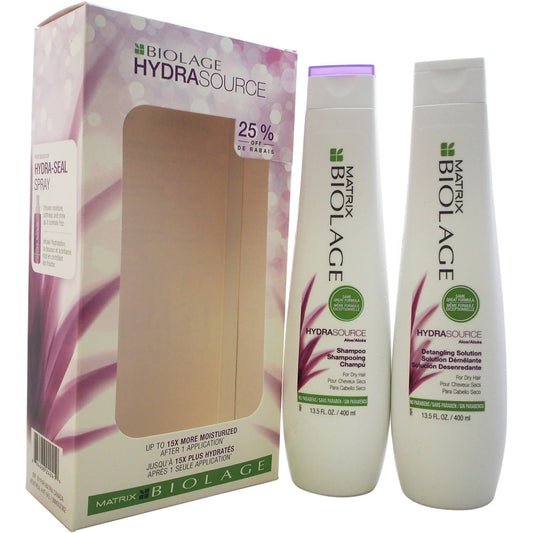 Matrix Biolage Hydrasource Shampoo and Detangling Solution Set - 13.5 oz each
