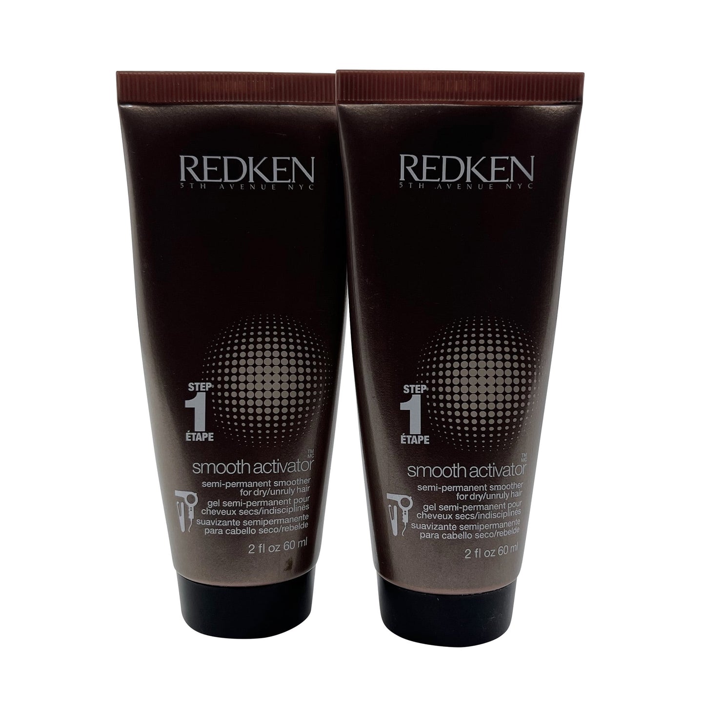 Redken Smooth Activator Semi Permanent Step 1 Dry & Unruly Hair - 2 oz (Set of 2)