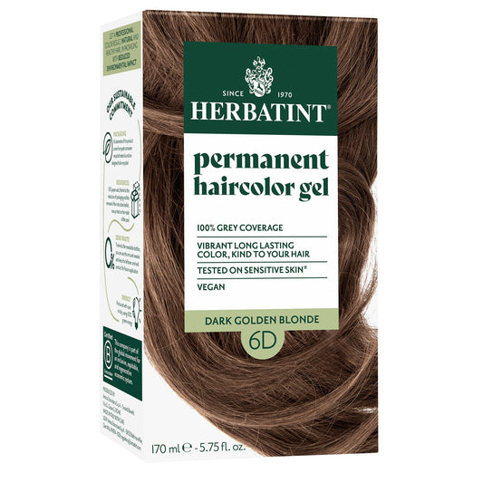 Herbatint Permanent Haircolor Gel - 4.56 oz - 6D Dark Golden Blonde
