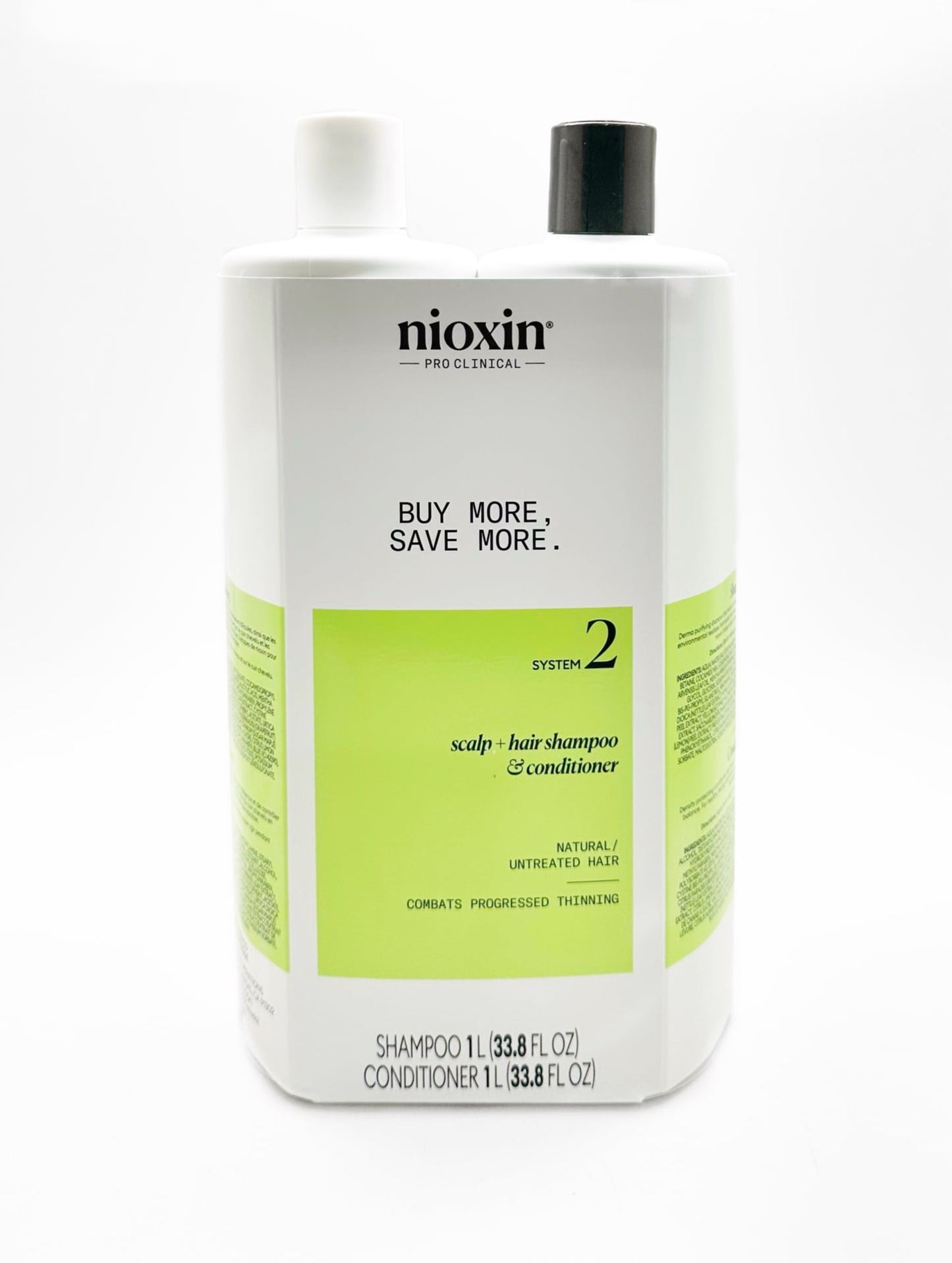 Nioxin System 2 Cleanser & Scalp Therapy Conditioner Duo - 33.8 Oz