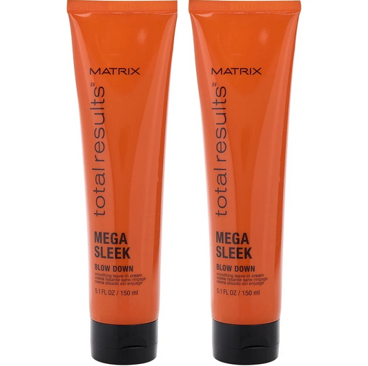 Matrix Total Results Mega Sleek Blow Down Smoothing Leave-In Cream - 5.1 oz (2 Pack)