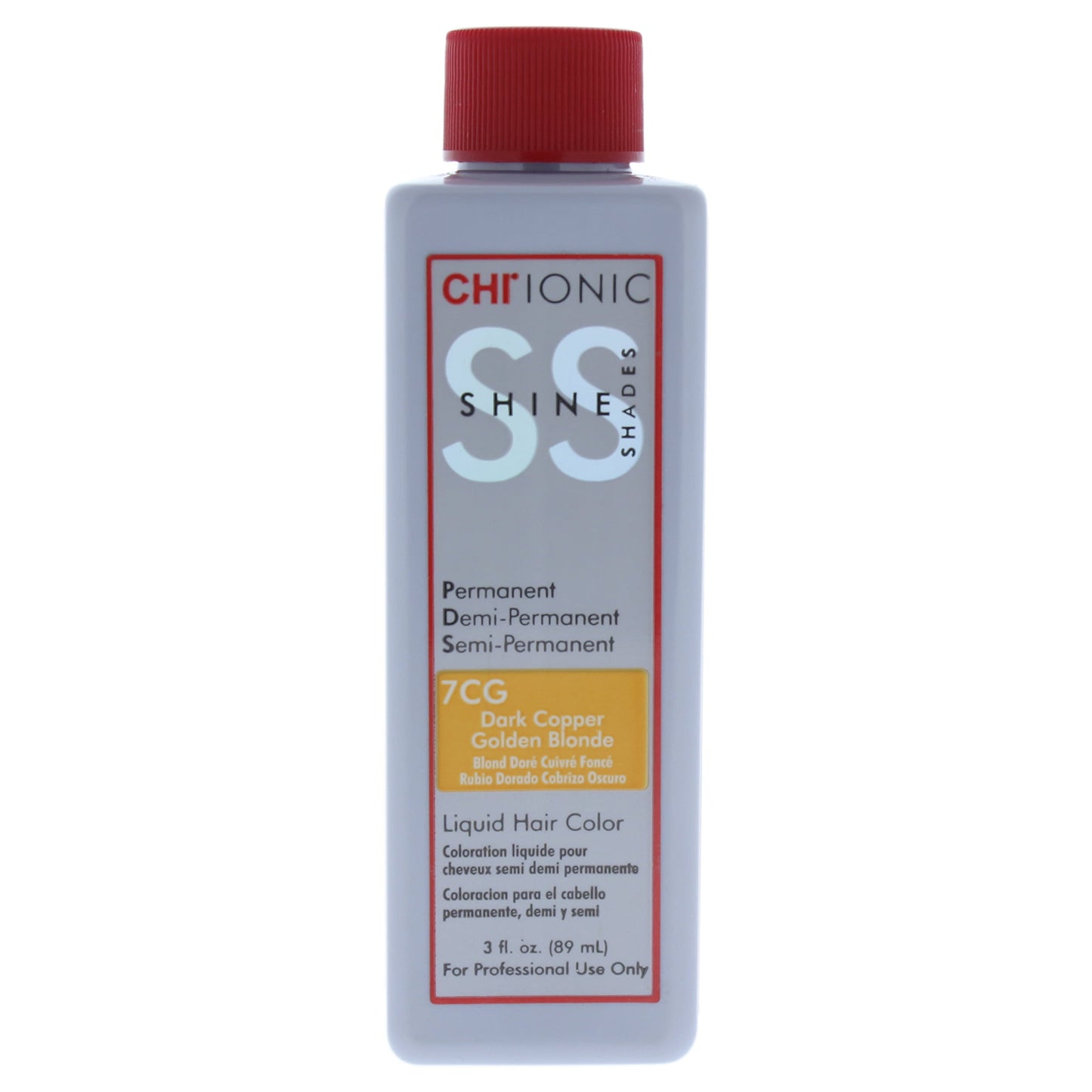 CHI Ionic Shine Shades Liquid Hair Color - 3.0 oz - 7CG Dark Copper Golden Blonde