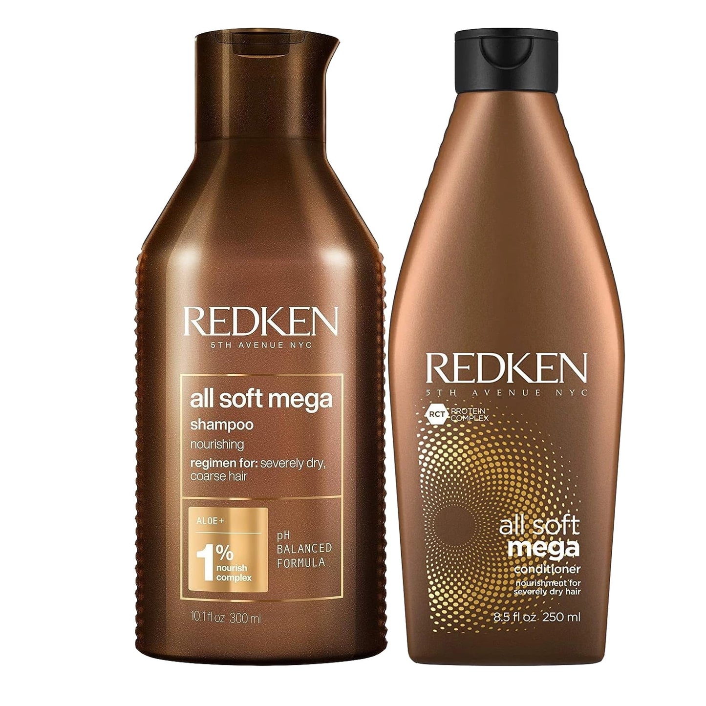Redken All Soft Mega Shampoo and Conditioner - 10.1 oz / 8.5 oz