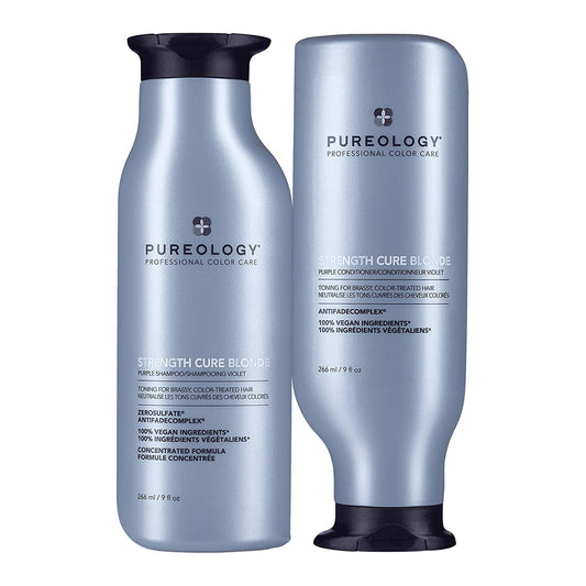 Pureology Strength Cure Best Blonde Purple Shampoo and Conditioner Set - 9.0 oz each