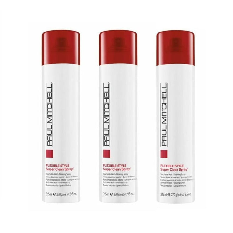 Paul Mitchell Super Clean Aerosol Finishing Spray - 9.5 oz (Pack of 3)
