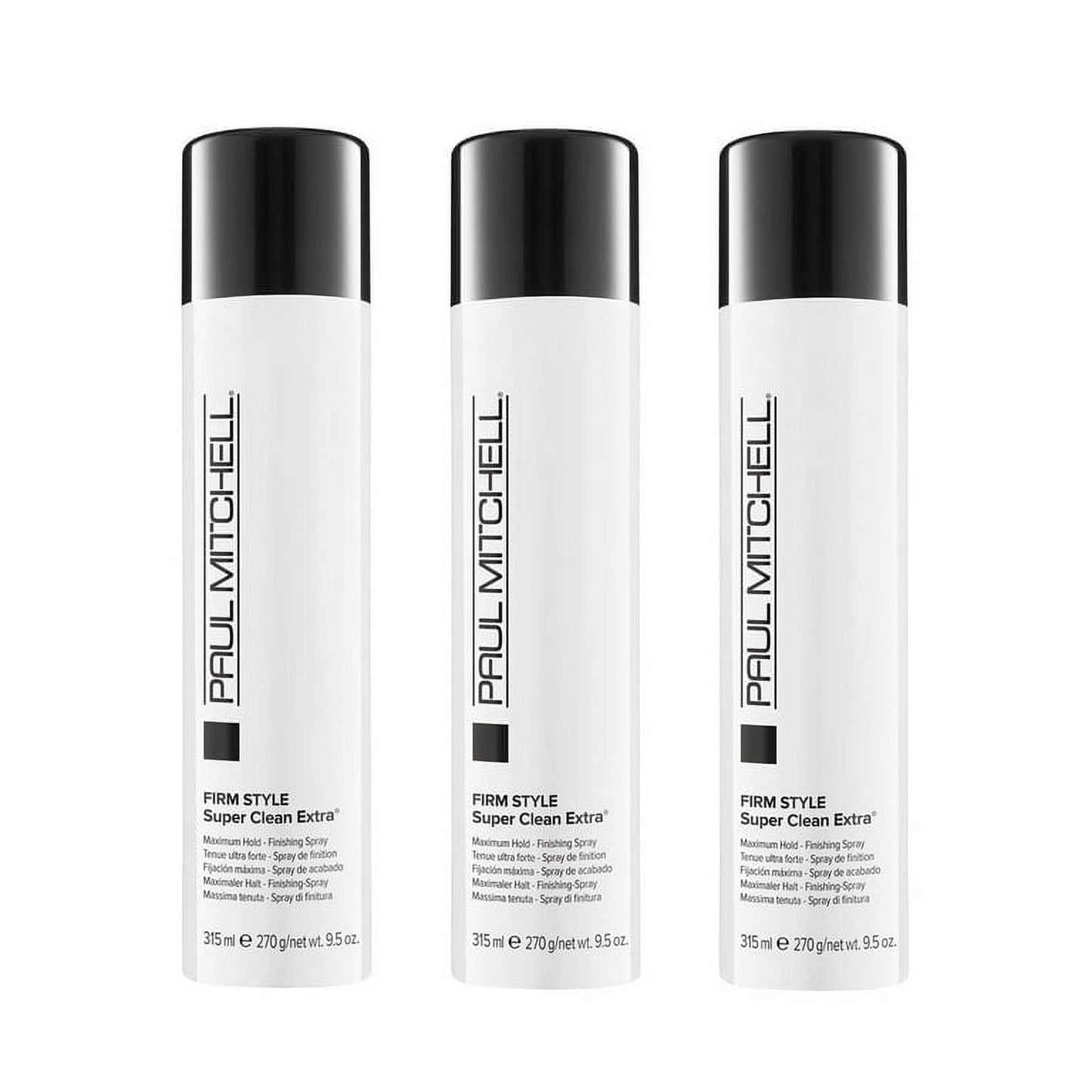 Paul Mitchell Firm Style Super Clean Aerosol Extra - 9.5 oz (Pack of 3)