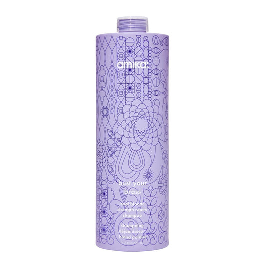 Amika Bust Your Brass Cool Blonde Strength Repair Shampoo - 33.8 oz
