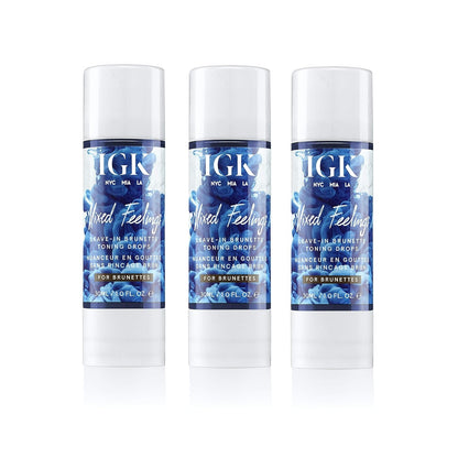 IGK Mixed Feelings Leave-In Brunette Toning Drops - 1.0 oz (3 pack)