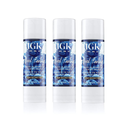 IGK Mixed Feelings Leave-In Brunette Toning Drops - 1.0 oz (3 pack)