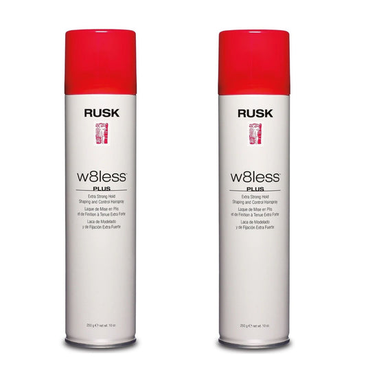 Rusk W8Less Plus Extra Strong Hold Shaping & Control Hairspray - 10.0 oz (Pack of 2)