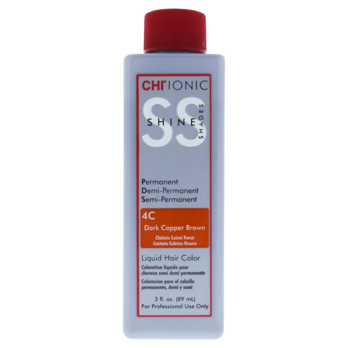 CHI Ionic Shine Shades Liquid Hair Color - 3.0 oz - 4C Dark Copper Brown