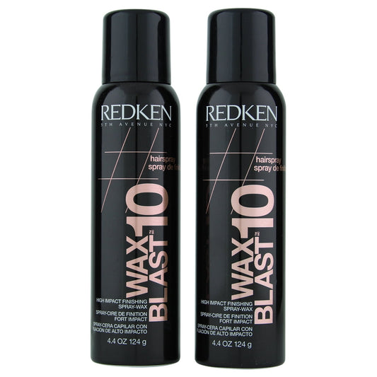 Redken Wax Blast 10 High Impact Finishing Spray Wax - 4.4 oz (2 Pack)