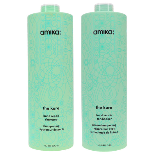 Amika The Kure Repair Shampoo & Conditioner - 33.8 oz each - Combo Pack