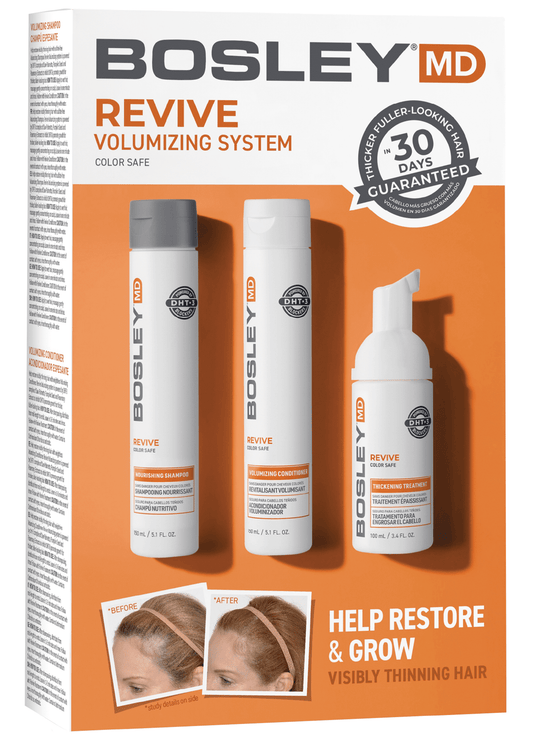 BosleyMD Revive Color Safe Starter Kit - Shampoo, Conditioner and Thickening Treatment