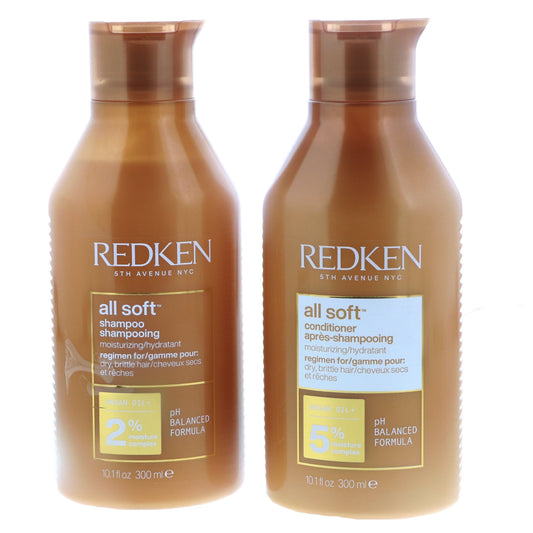 Redken All Soft Shampoo and Conditioner Set - 10.1 oz each