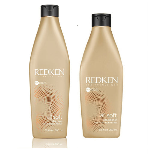 Redken All Soft Moisturizing Shampoo and Conditioner Set - 10.1 oz / 8.5 oz