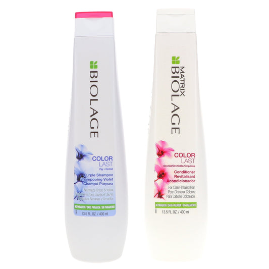 Matrix Biolage Color Last Purple Shampoo and Orchid Conditioner Set - 13.5 oz each